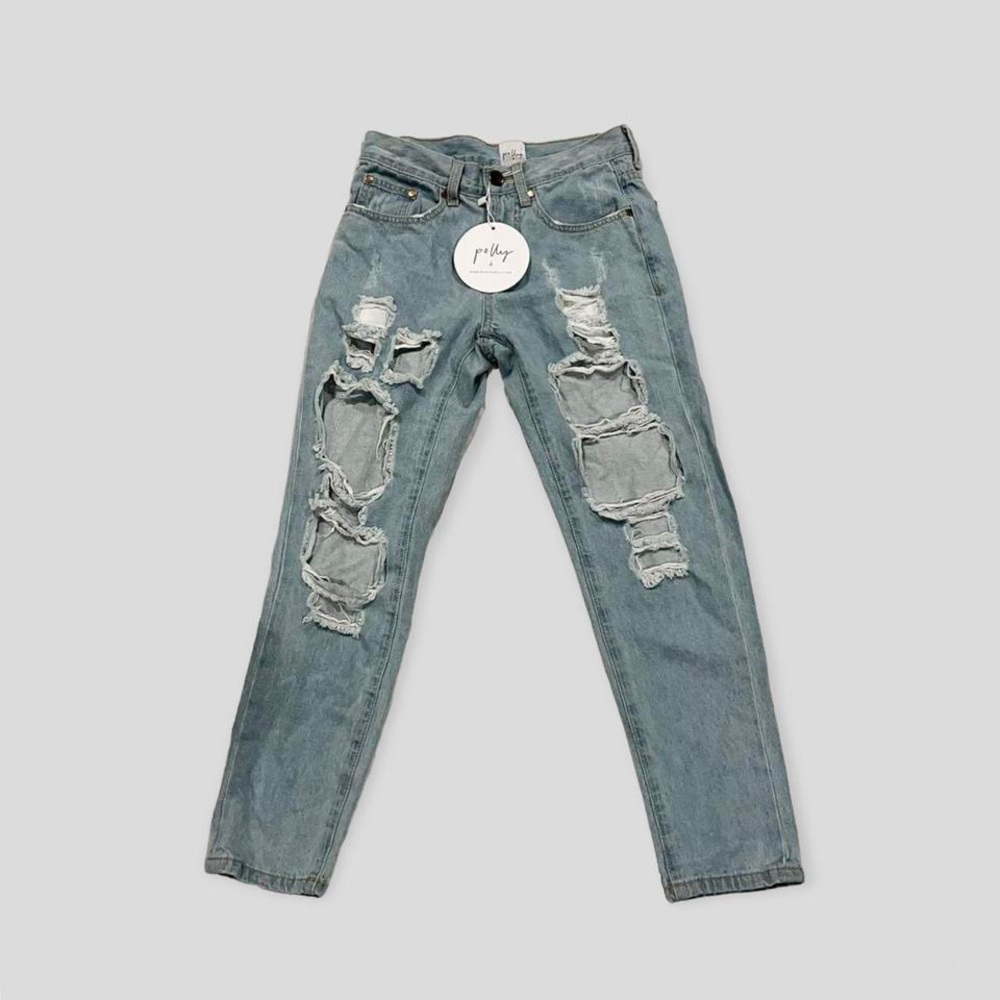 New with Tags Princess Polly Pale Blue Mila Ripped Jeans